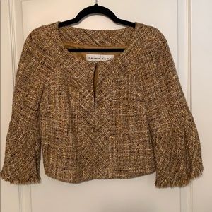 Trina Turk cropped fall tweed jacket